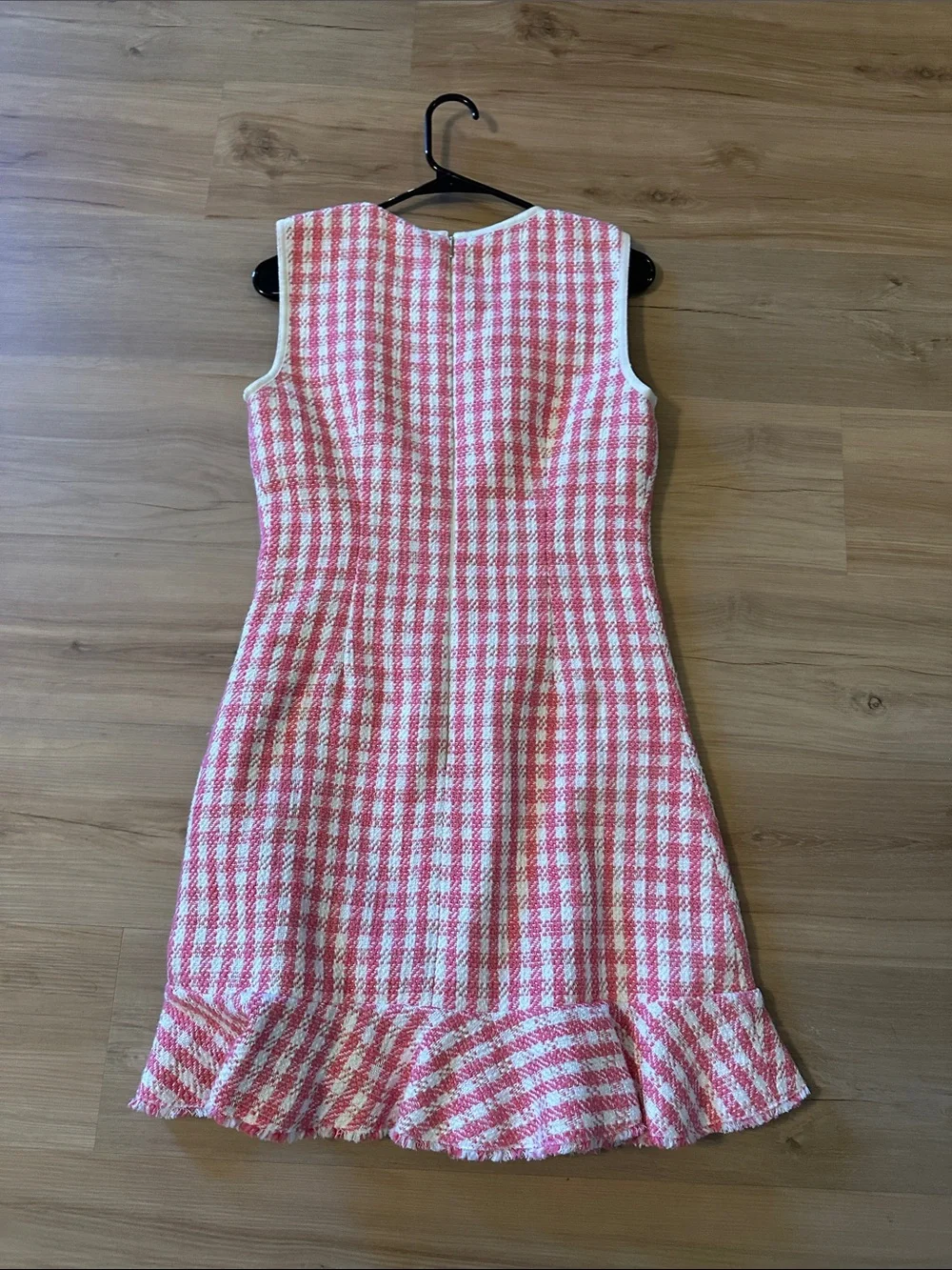 kate spade Pink and White Tweed Sleeveless Fit & Flare Dress - Picture 3 of 3